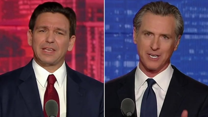 red vs blue state debate highlights top 5 moments from the desantis newsom slugfest