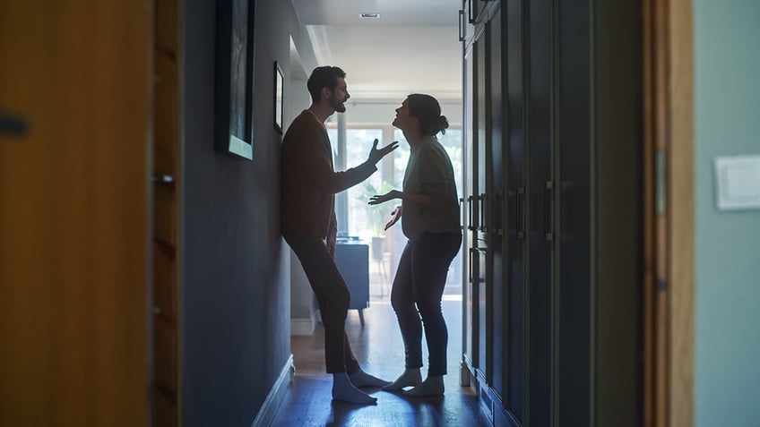 couple fight at home