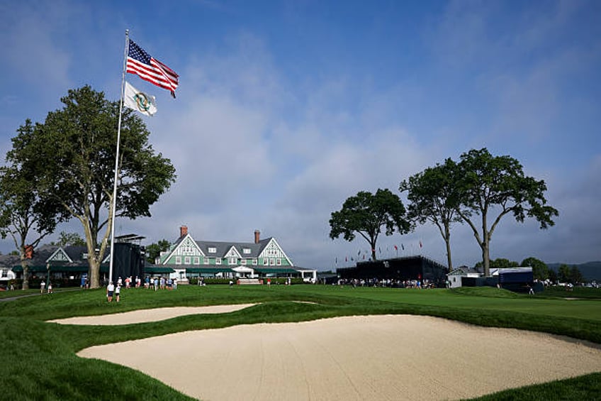 General view of the clubhouse during a practice round prior to the 125th U.S. OPEN at Oakmont Country Club on June 09, 2025 in Oakmont, Pennsylvania.