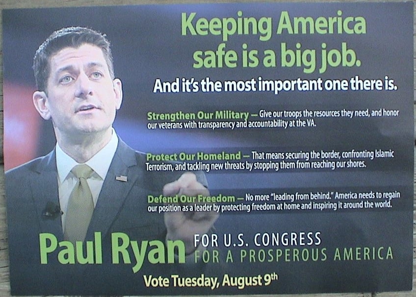 reeling from falling polls paul ryan floods district with mailers on border security after funding every obama open borders initiative