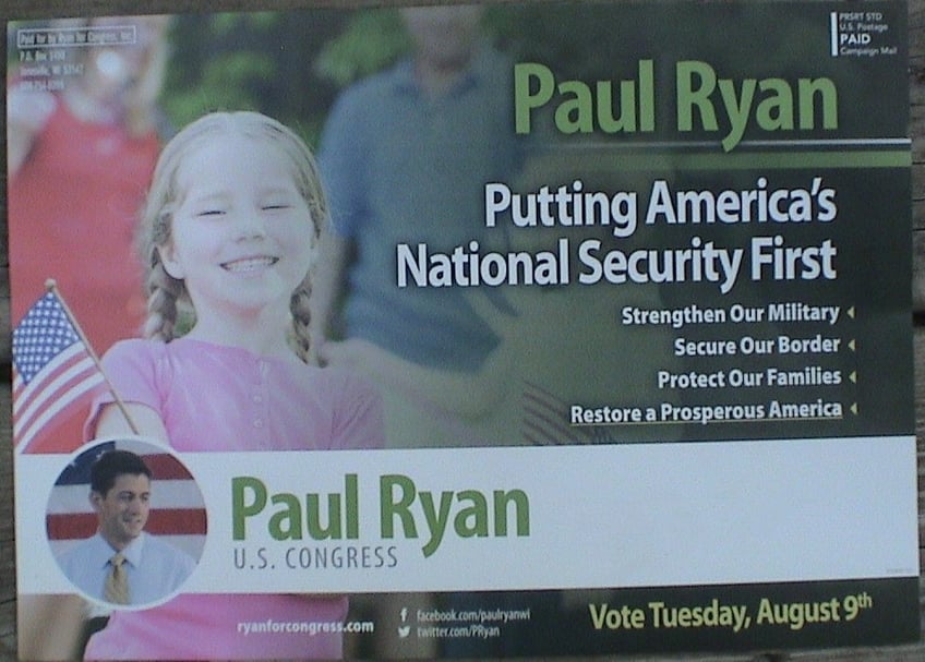 reeling from falling polls paul ryan floods district with mailers on border security after funding every obama open borders initiative