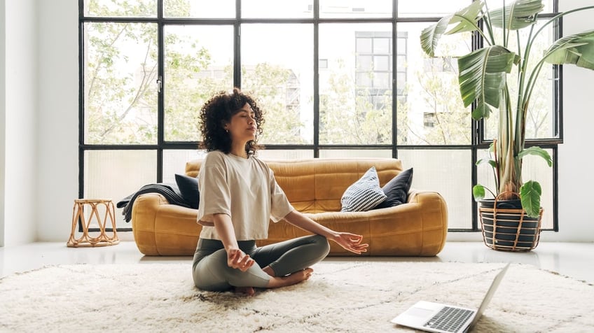 Woman meditating