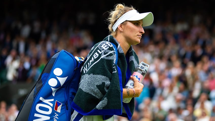 Marketa Vondrousova walks off court