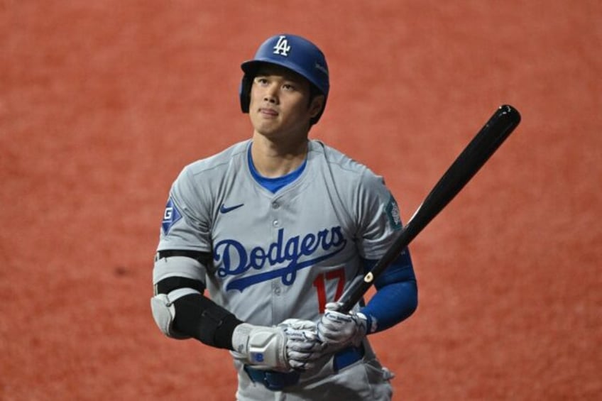 Shohei Ohtani made his official debut for the Los Angeles Dodgers against the San Diego Pa