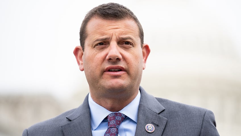 Rep. David Valadao speaking to reporters