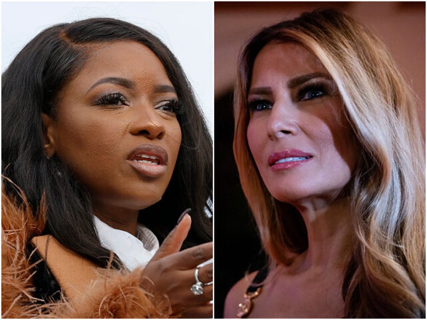Rep. Jasmine Crockett (D-TX) / first lady Melania Trump