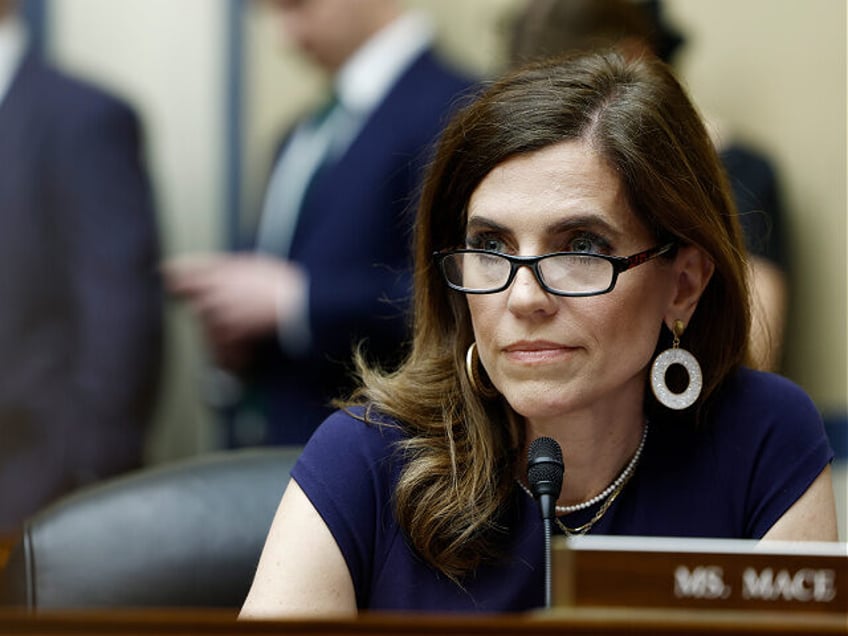 WASHINGTON, DC - APRIL 11:Rep. Nancy Mace (R-SC) speaks during a hearing with the House Ov