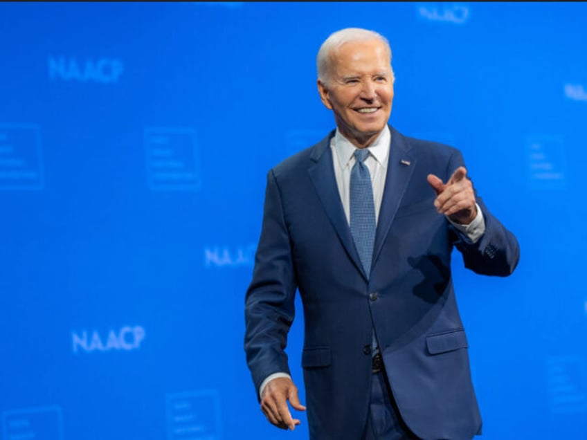 President Joe Biden departs after speaking at the NAACP Convention, Tuesday, July 16, 2024