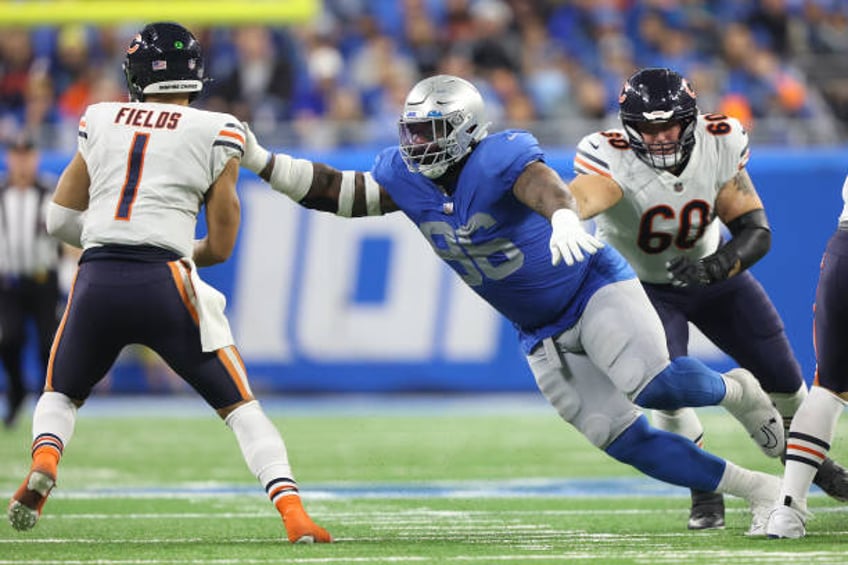 Detroit Lions defensive end Isaiah Buggs is seen during the first half of an NFL football game against the Chicago Bears in Detroit, Michigan USA, on...