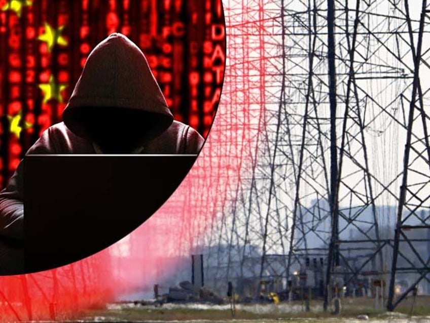 Cyber threat from china. Chinese hacker at the computer, on a background of binary code, the colors of the Chinese flag. DDoS attack (Dmitry Nogaev/Getty Images).