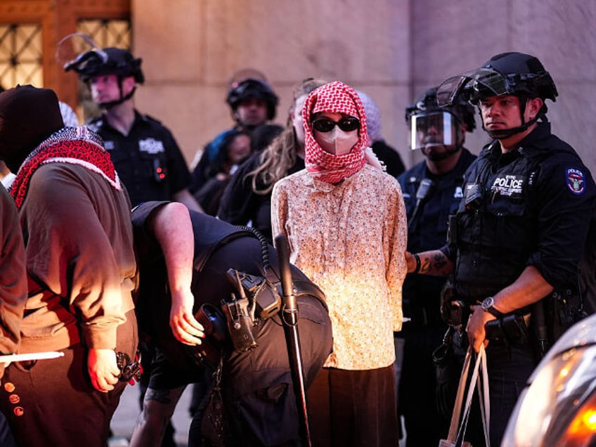 NEW YORK, US - MAY 7: New York City police arrested dozens of Pro-Palestinian protesters o