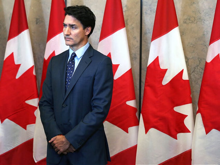 Canadian Prime Minister Justin Trudeau attends a press conference on October 14, 2024, on