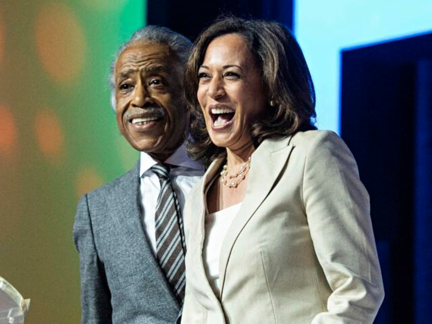 Rev. Al Sharpton (left) and Democratic presidential candidate, Sen. Kamala Harris, D-Calif