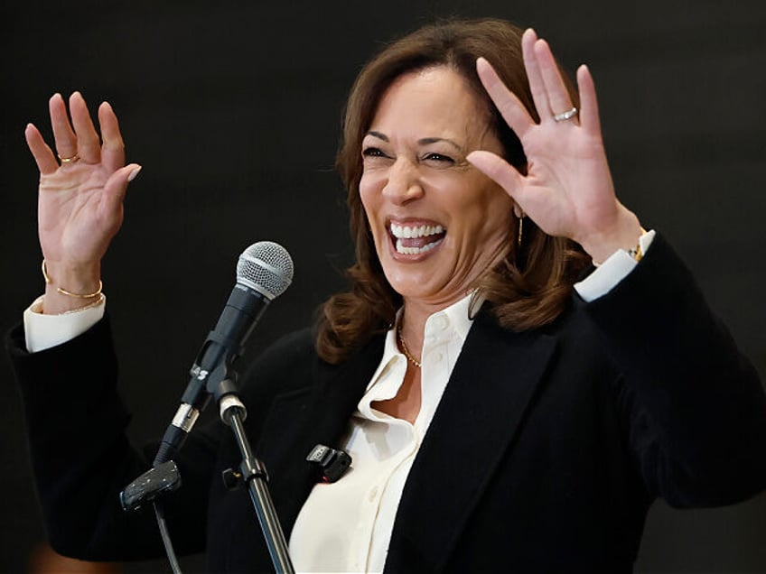 LOS ANGELES, CALIFORNIA - JUNE 06: Former Vice President Kamala Harris speaks at the State