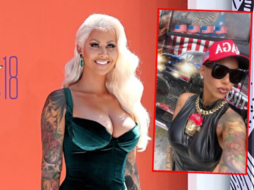 Amber Rose arrives at the BET Awards at the Microsoft Theater on Sunday, June 24, 2018, in