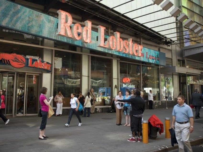 A Red Lobster restaurant in Times Square in New York is seen on Friday April 30, 2010. Bey