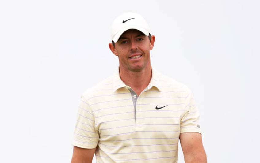 Rory McIlroy of Northern Ireland looks on during Day Four of The 150th Open at St Andrews Old Course on July 17, 2022 in St Andrews, Scotland.