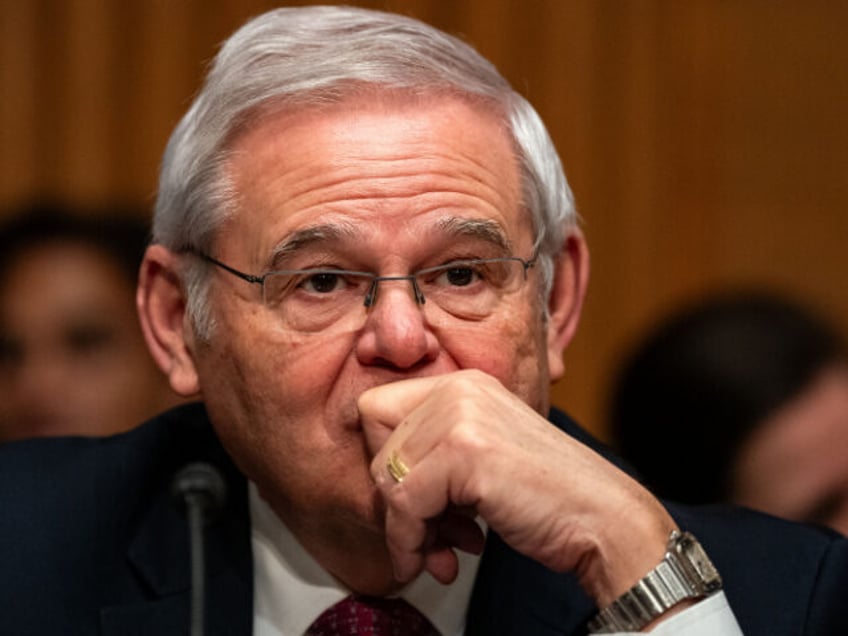 WASHINGTON, DC - MARCH 7: Sen. Bob Menendez (D-NJ) looks on before the start of a Senate B