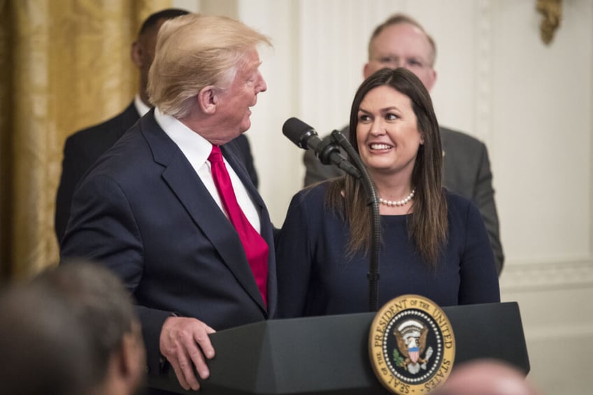 report tension mounts between sarah huckabee sanders trump over her refusal to endorse him as promised