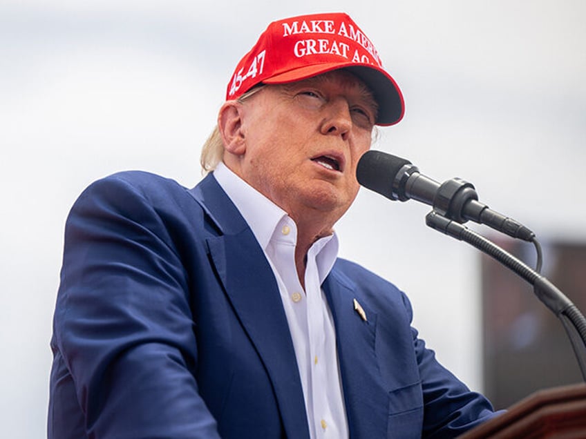 Republican presidential candidate, former U.S. President Donald Trump speaks during his ca