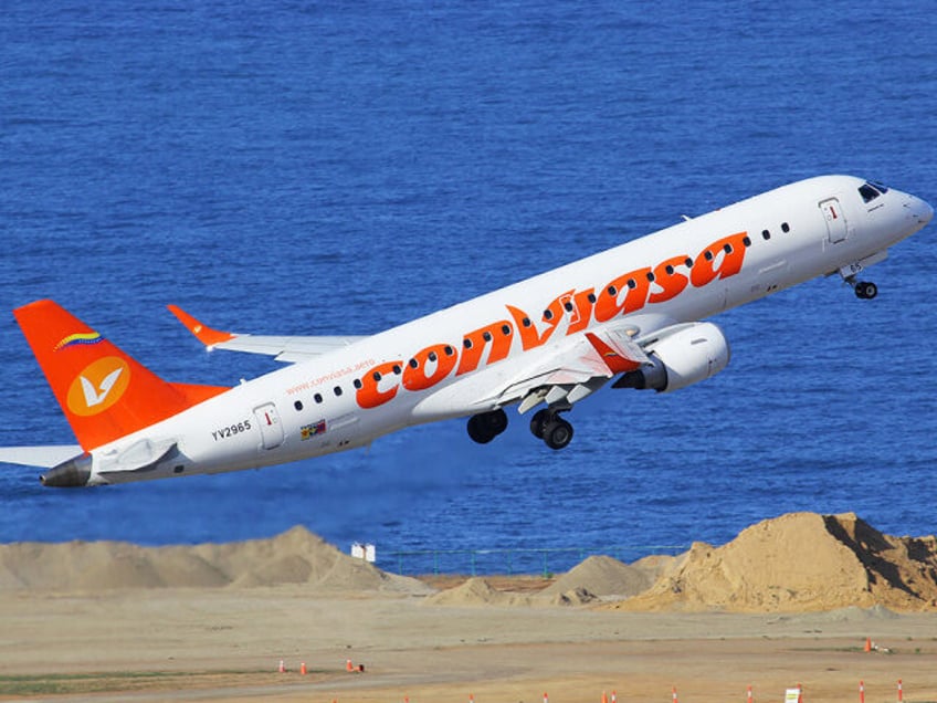 A Conviasa airplane takes off from Caracas.