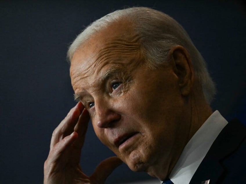 US President Joe Biden speaks at the Labor Department in Washington, DC, on December 16, 2