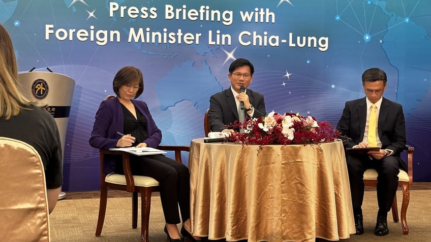 A press briefing with Taiwan Foreign Minister Lin Chia-Lung.