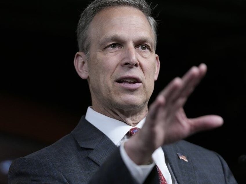 Rep. Scott Perry, R-Pa., chair of the House Freedom Caucus, speaks during a news conferenc