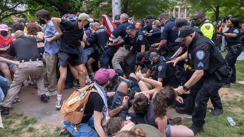 Protesters clash with police