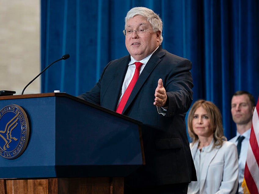 West Virginia Gov. Patrick Morrisey speaks during a news conference on the FDA's intent to