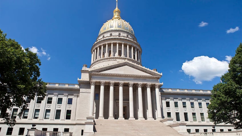 West Virginia capitol building in Charelston on sunny day