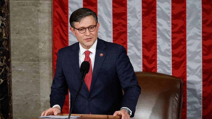 republicans celebrate newly minted house speaker mike johnsons gavel ascension servant leadership