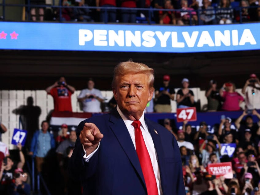 GOP Presidential Candidate Donald Trump Holds Campaign Rally In Wilkes Barre, Pennsylvania