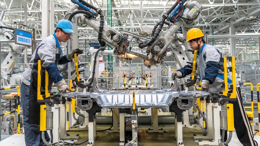 Chinese EV assembly line