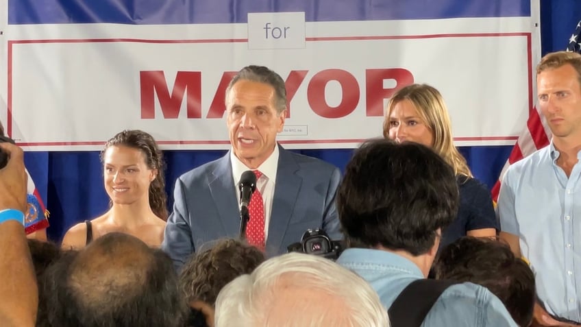 Former New York Gov. Andrew Cuomo, in a speech to supporters, acknowledges that rival Zohran Mamdani "won" the New York City Democratic Party mayoral primary on June 24, 2025 in New York City.