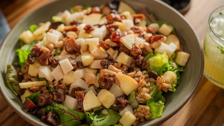 The chopped salad at True Food Kitchen is shown.