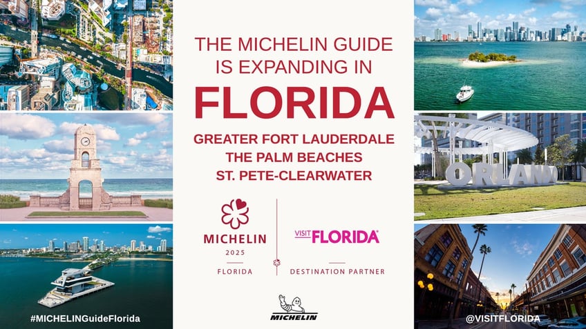 A picture provided the Michelin Guide announces its expansion in three Florida regions for 2025.