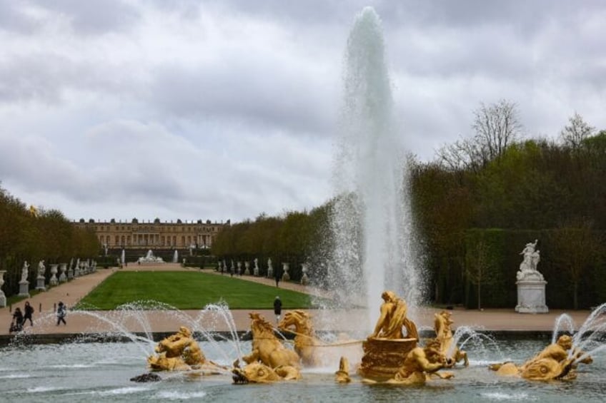 The restored Apollo fountain at Versailles spouts again