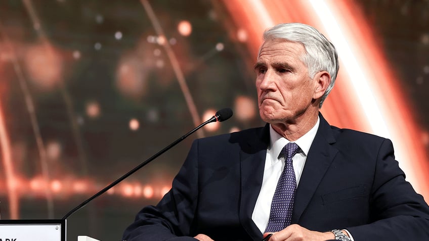 Former US Deputy Assistant Secretary of Defense Mark Kimmitt speaks at Leaders Panel within Antalya Diplomacy Forum at NEST International Convention Center in Antalya, Turkey on June 18, 2021. 