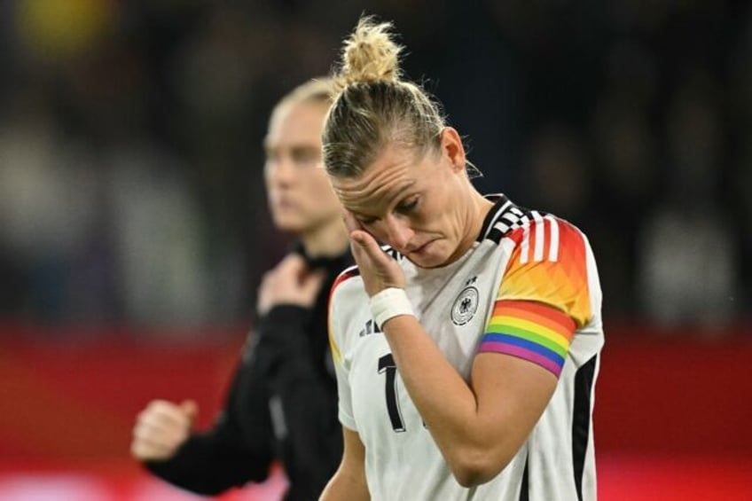 Germany forward Alexandra Popp retired from international football against Australia in Du