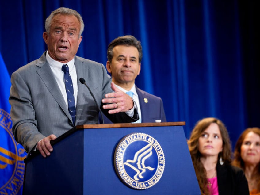 Health and Human Services Secretary Robert F. Kennedy Jr., accompanied by Food and Drug Ad