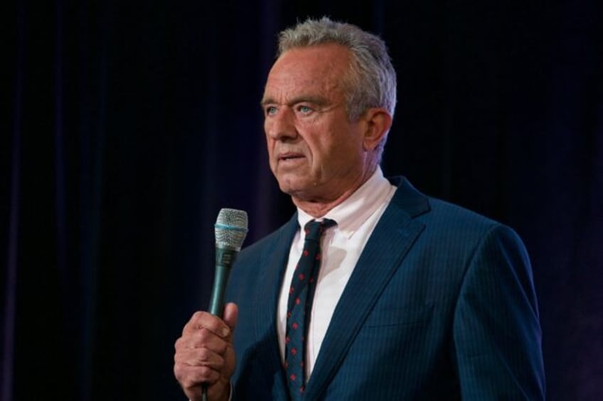 US Independent presidential candidate Robert F. Kennedy Jr. speaks at the Libertarian Nati