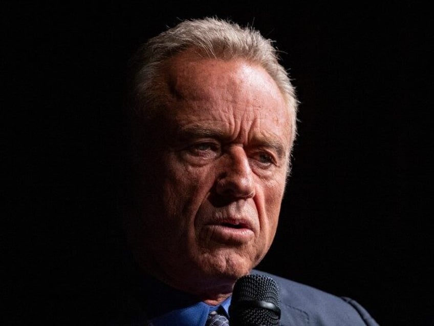 Independent presidential candidate Robert F. Kennedy Jr. speaks during a campaign event "Declare Your Independence Celebration" at Adrienne Arsht Center for the Performing Arts of Miami-Dade County on October 12, 2023, in Miami, Florida. Miami is the first stop of three that Robert F. Kennedy Jr. will do in Florida …