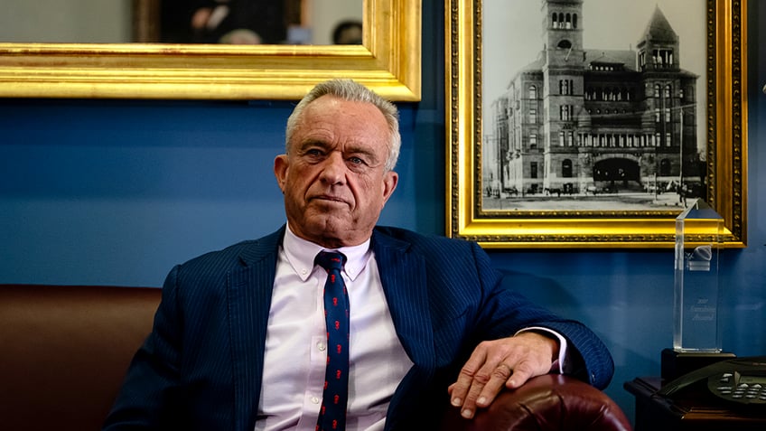 Robert F. Kennedy Jr. seated in closeup shot