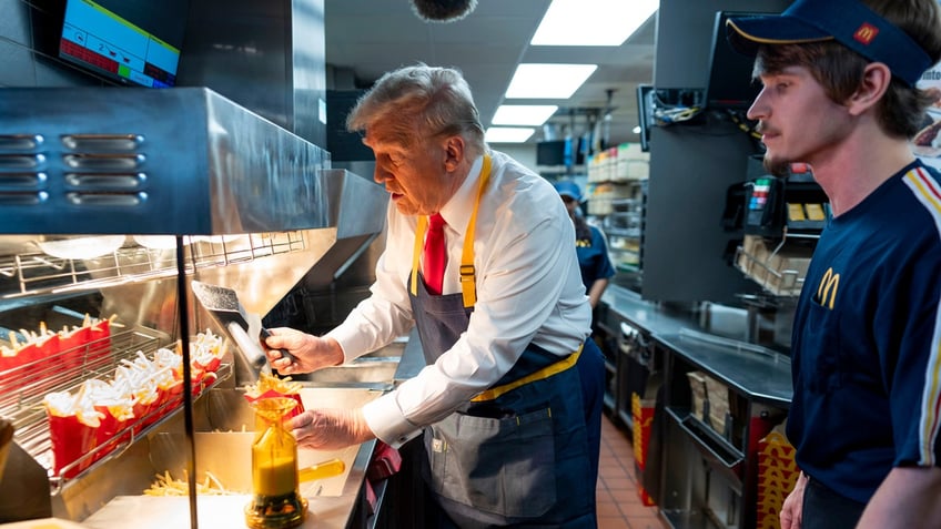 Trump with McDonald's French fries