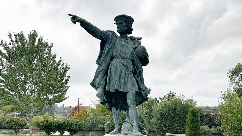 rhode islands highly criticized columbus statue re emerges in nearby town after being removed 3 years ago