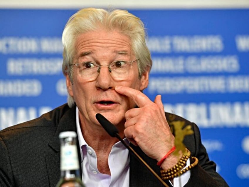 US actor Richard Gere attends a press conference for the film "The Dinner" in competition