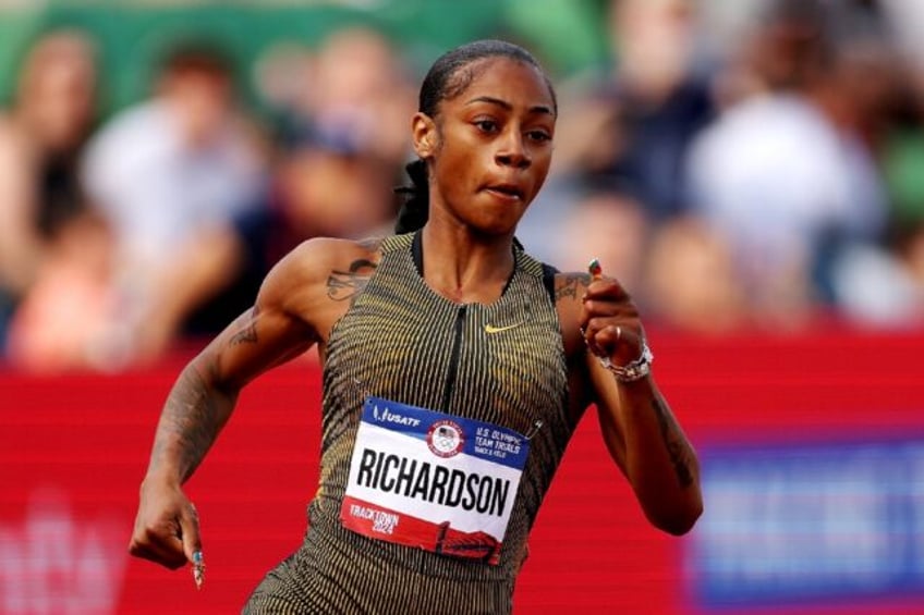 Sha'Carri Richardson cruises through her 200m heat at the US Olympic trials on Thursday