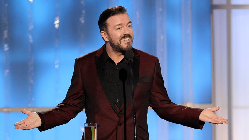 Ricky Gervais at the Golden Globes