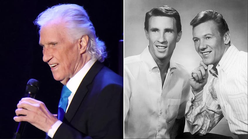 A split of Bill Medley now and with Righteous Brothers partner Bobby Hatfield